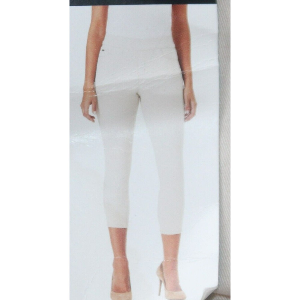 Nine West Womens Heidi Pull On Crop Jeans Sz 6 Yoga Stretch khaki